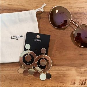 J.Crew Gold Chandelier Circle Earrings